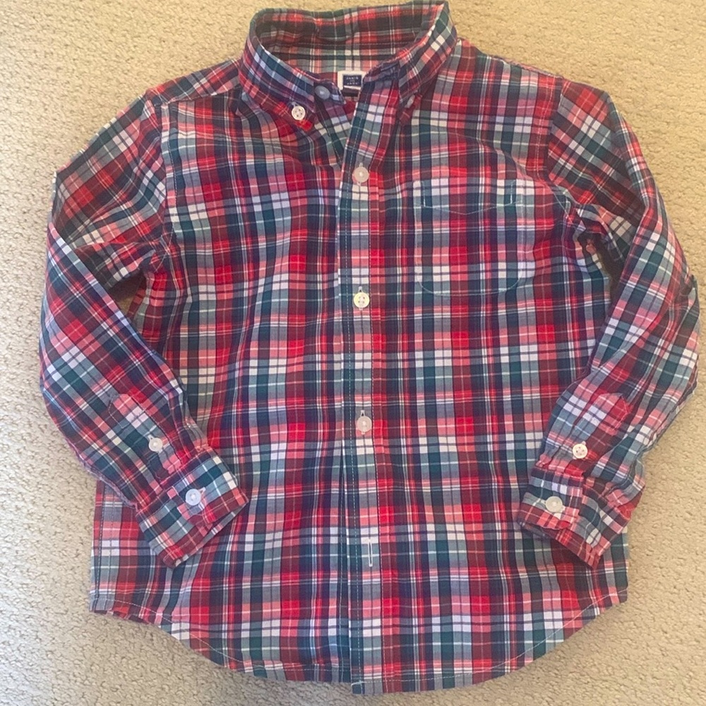 Janie and Jack plaid shirt - ships same day!